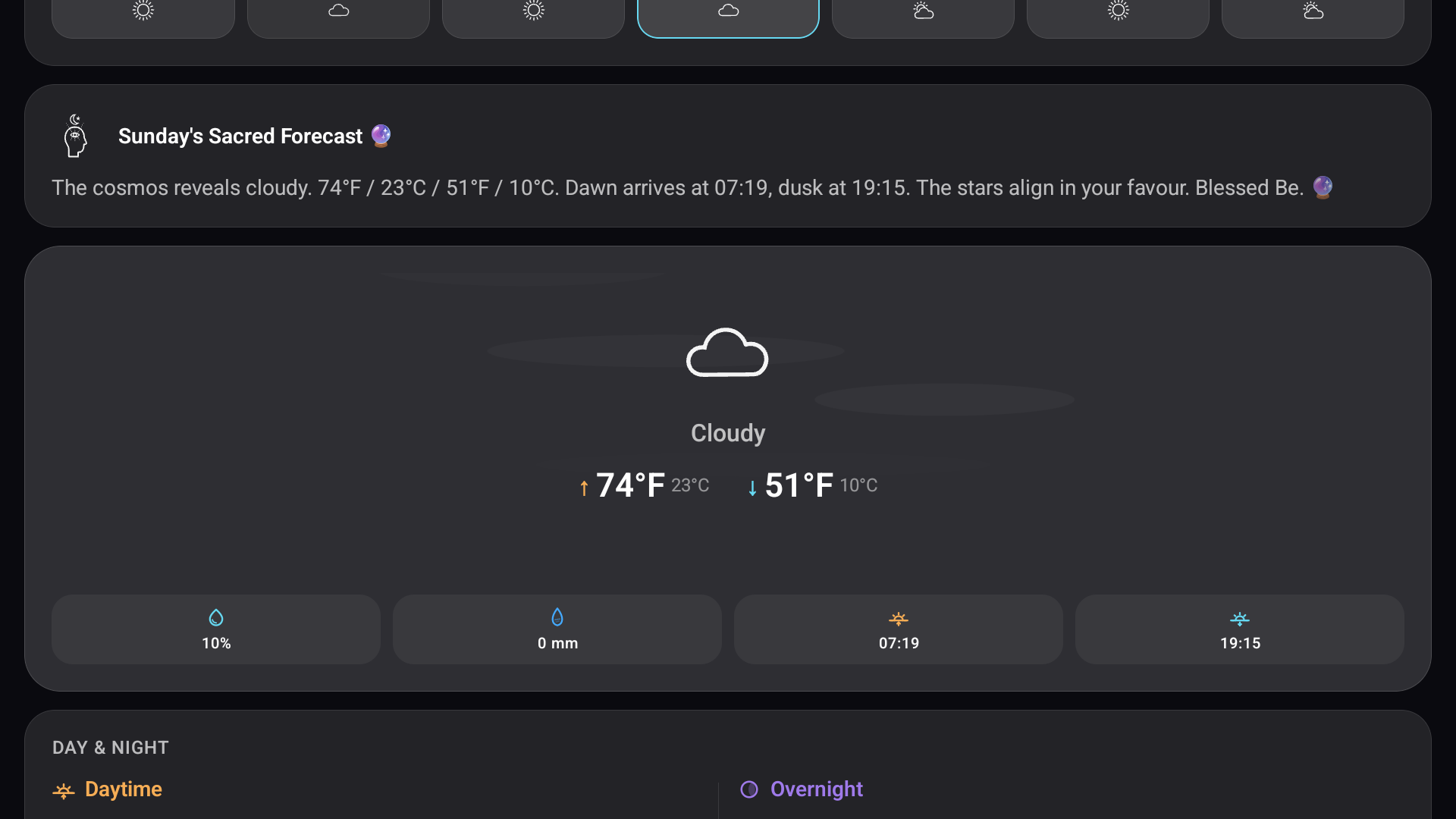 Google TV comfort index