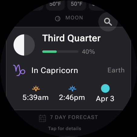 Wear OS moon phase