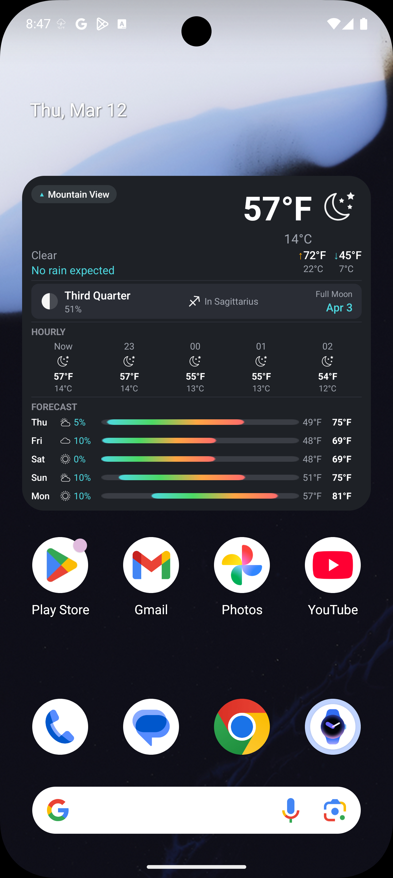 Android widget small