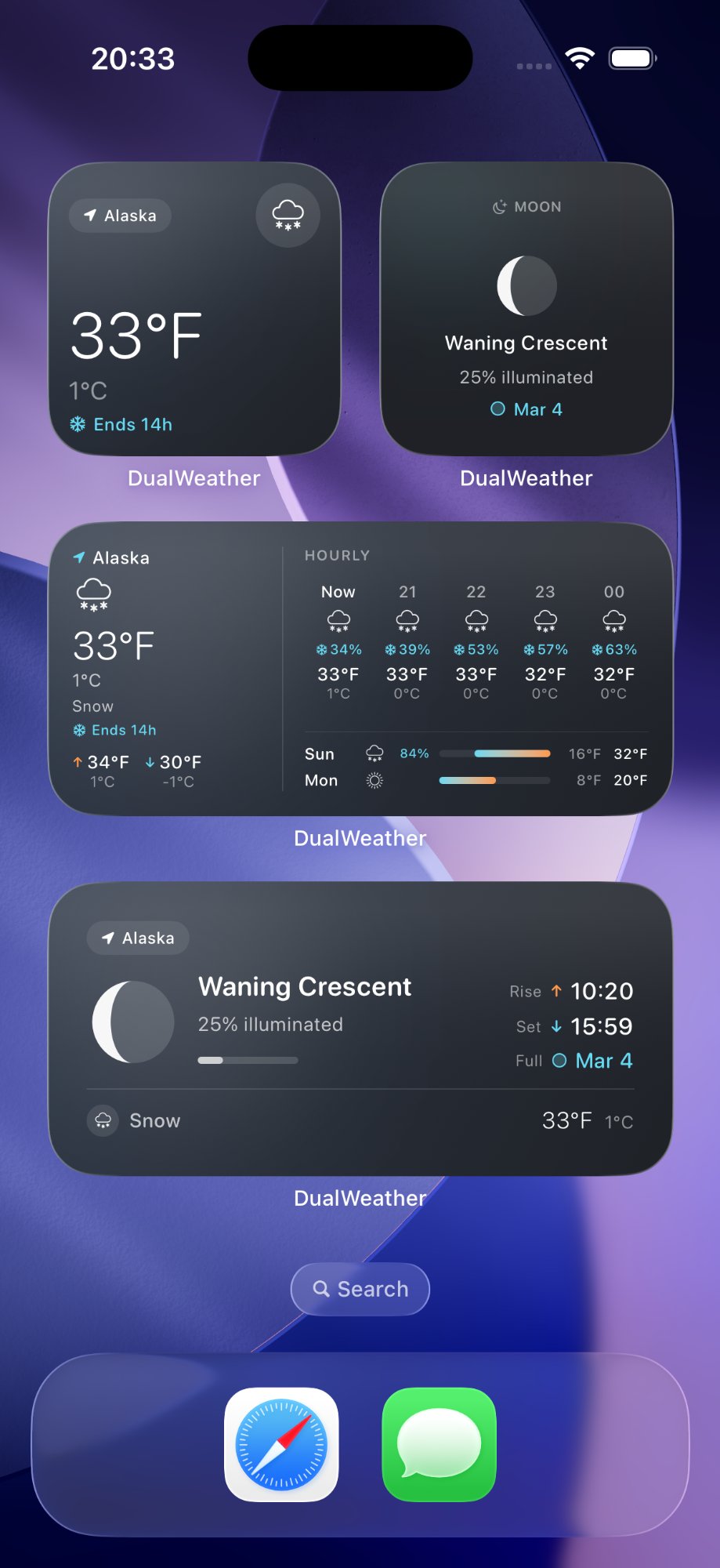 Home screen widgets