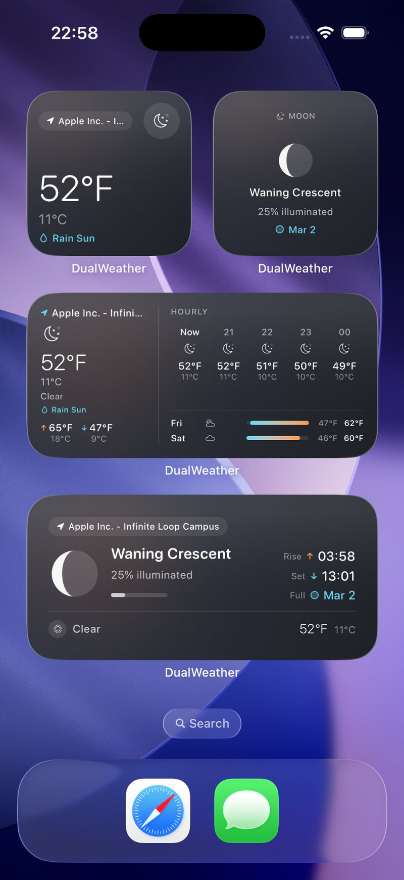 Home screen widgets