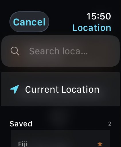 Watch location search